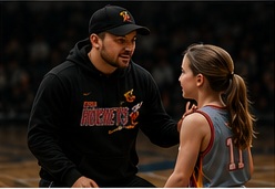 A coach supporting player development
